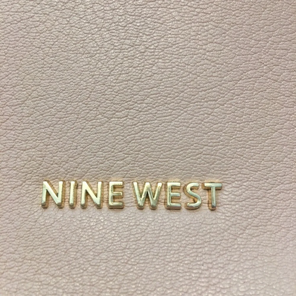 Nine West Pink and Black Satchel with Structured Design